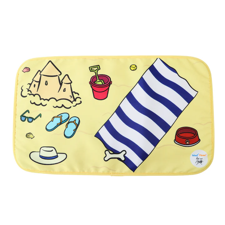 Woof² Meow² x AU-au! Beach Paws Cooling Stroller Mat