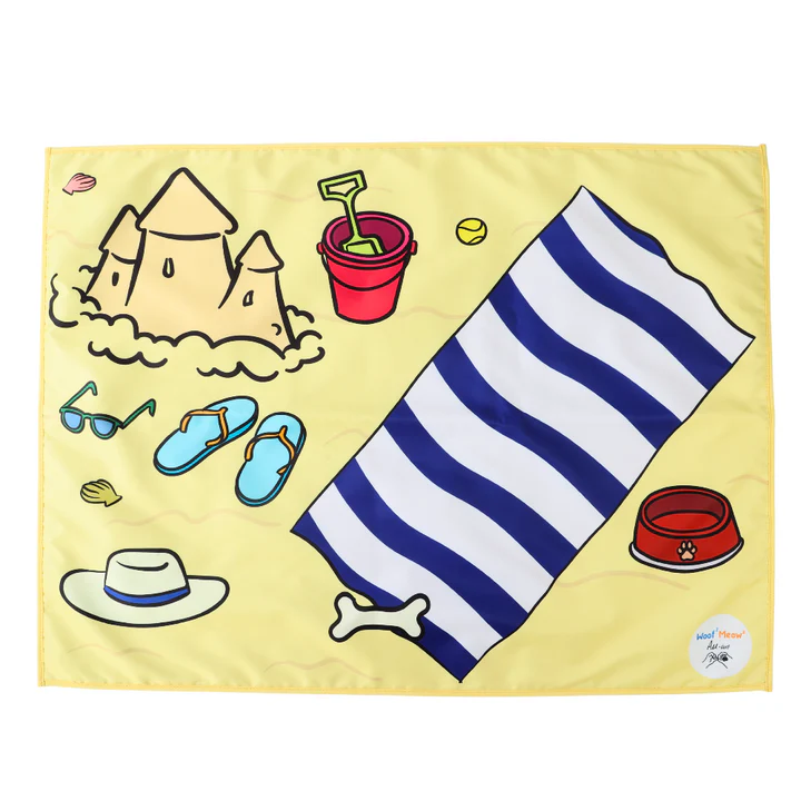 Woof² Meow² x AU-au! Beach Paws Cooling Pet Mat