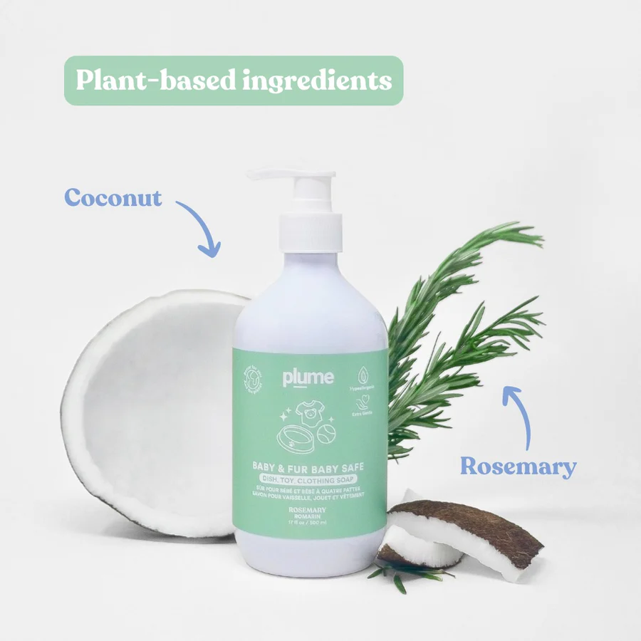 Plume Care: All-in-One Gentle Dish, Toy & Clothing Soap