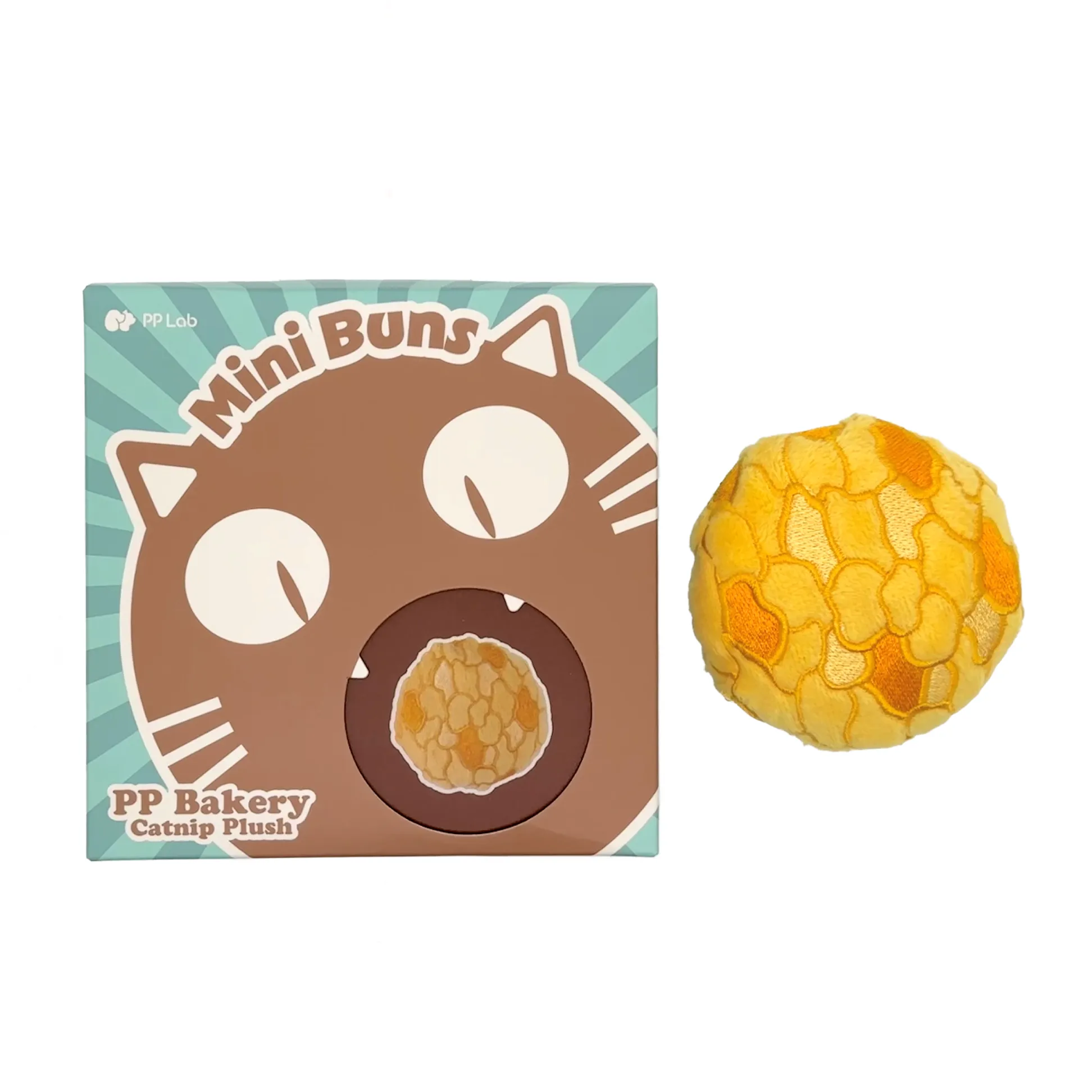 Cat Mini Bread Catnip Toy - Pineapple Bun Set