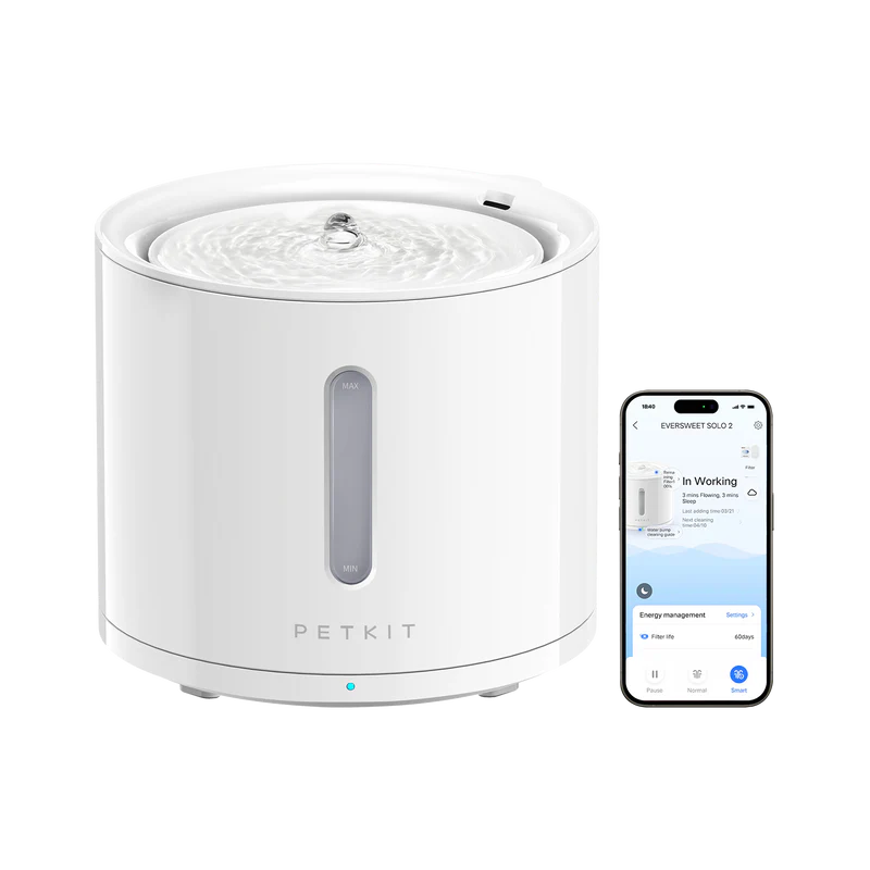 PETKIT Eversweet SOLO 2 Smart Pet Water Fountain with Wireless Pump (2L / Magnetic Induction Separation)